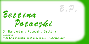 bettina potoczki business card